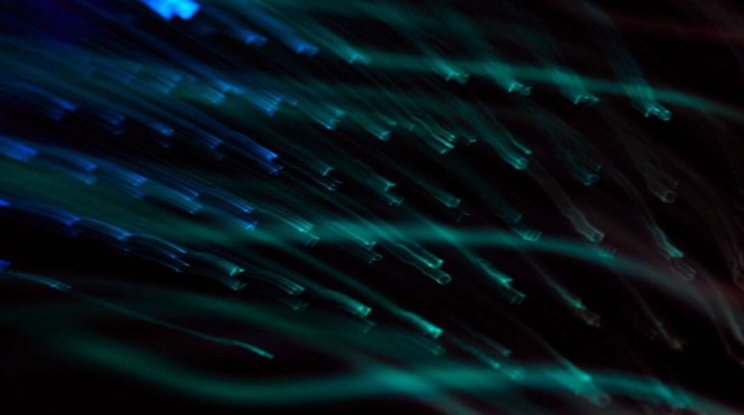 Digital signal data streams on a dark screen