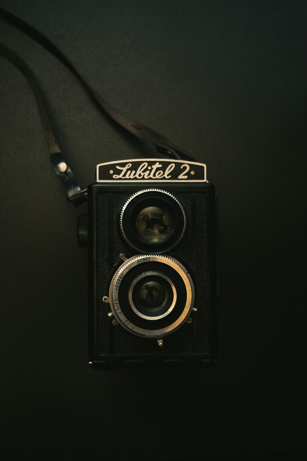 Vintage film camera with lights