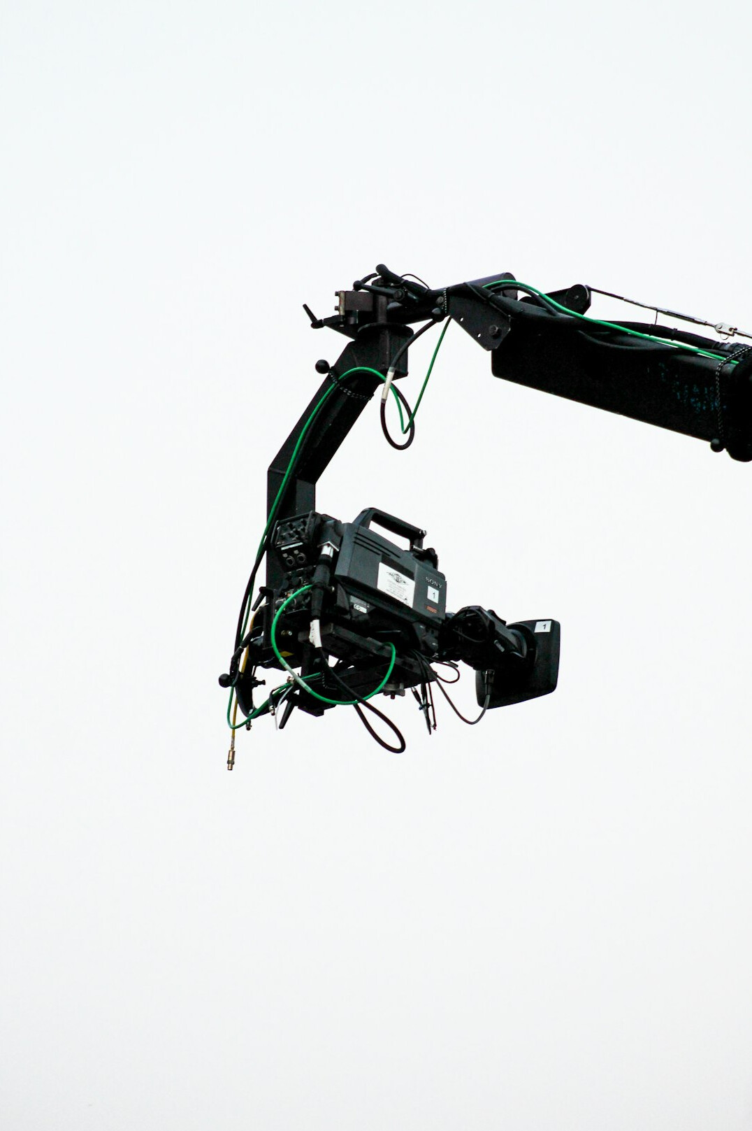 Professional cinema camera on a broadcast production set